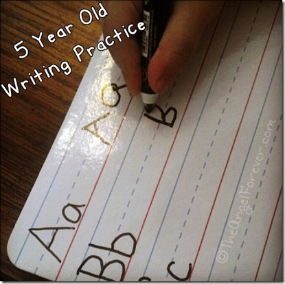 Writing Practice before kindergarten