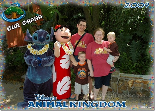 Our Ohana with Lilo and Stitch at Animal Kingdom