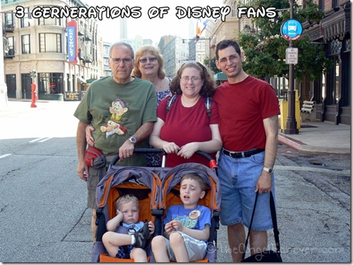 Three generations of Disney fans